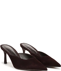Sam Edelman Margeaux High Vamp Suede Pointed Toe Dress Mules