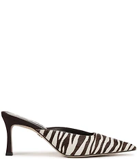 Sam Edelman Margeaux High Vamp Zebra Print Calf Hair Pointed Toe Dress Mules