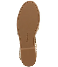 Sam Edelman Margot Raffia Braided Ankle Wrap Espadrille Flats
