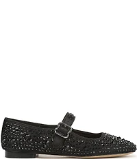Sam Edelman Michaela Bling Rhinestone Embellished Satin Mary Jane Flats