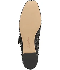 Sam Edelman Michaela Bling Rhinestone Embellished Satin Mary Jane Flats