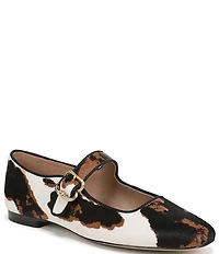 Sam Edelman Michaela Cow Print Calf Hair Mary Jane Flats