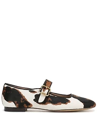 Sam Edelman Michaela Cow Print Calf Hair Mary Jane Flats
