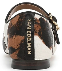 Sam Edelman Michaela Cow Print Calf Hair Mary Jane Flats