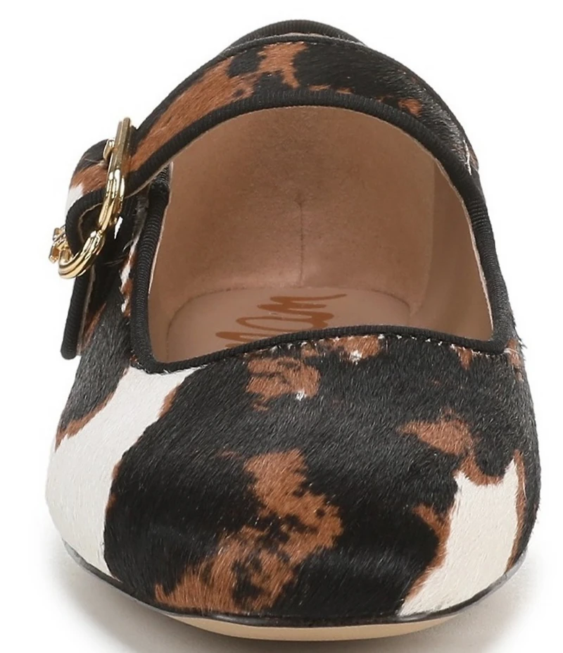 Sam Edelman Michaela Cow Print Calf Hair Mary Jane Flats