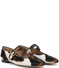 Sam Edelman Michaela Cow Print Calf Hair Mary Jane Flats