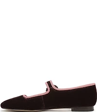 Sam Edelman Michaela Glow Velvet Embellished Buckle Mary Jane Flats