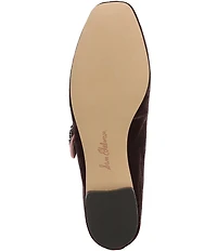 Sam Edelman Michaela Glow Velvet Embellished Buckle Mary Jane Flats