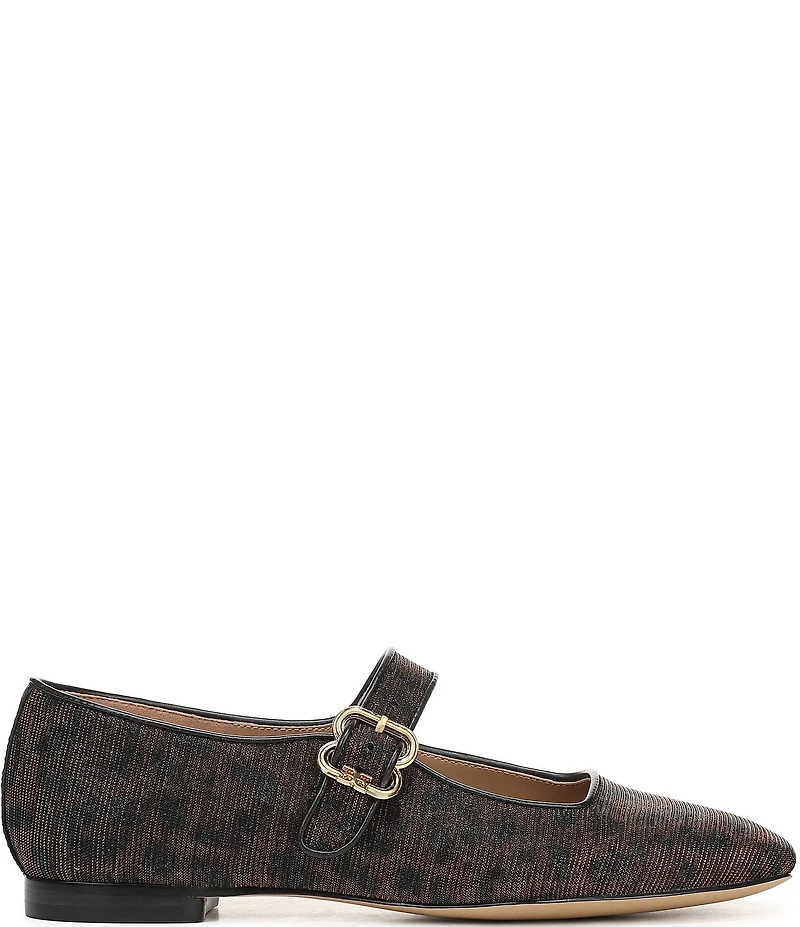 Sam Edelman Michaela Leopard Glitz Fabric Mary Jane Flats