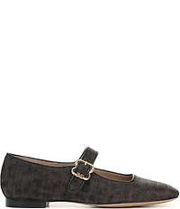 Sam Edelman Michaela Leopard Glitz Fabric Mary Jane Flats