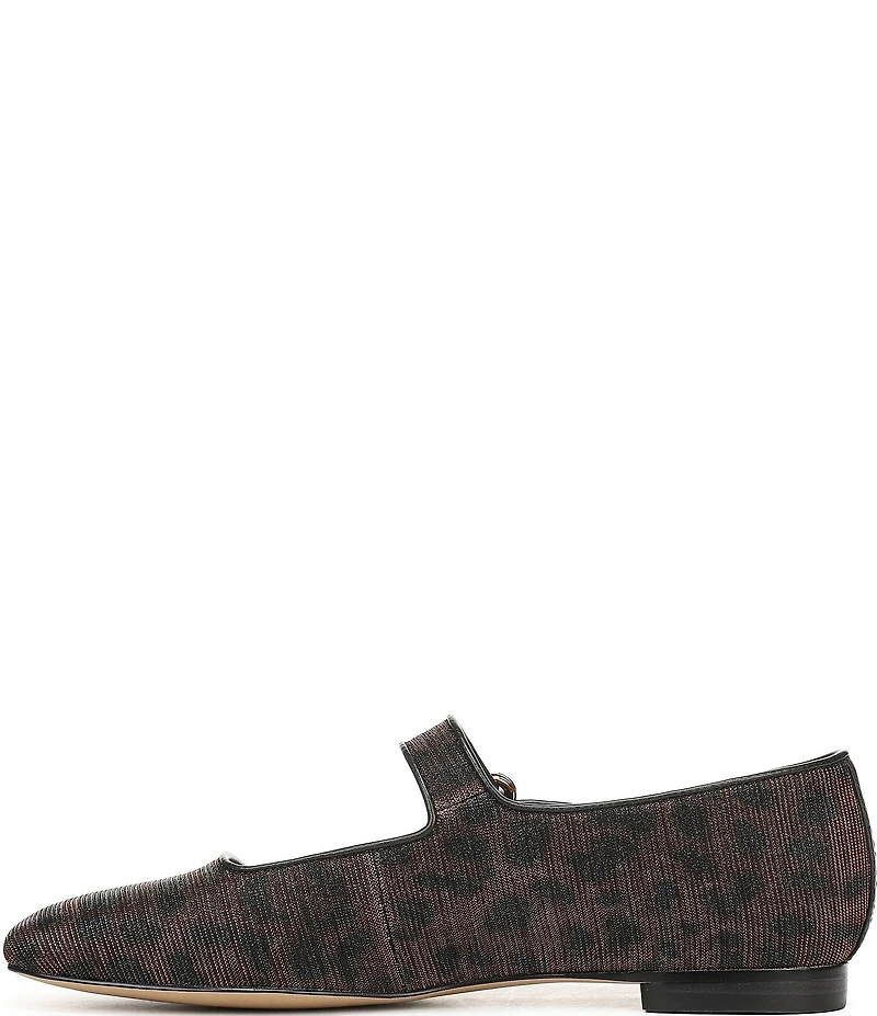 Sam Edelman Michaela Leopard Glitz Fabric Mary Jane Flats
