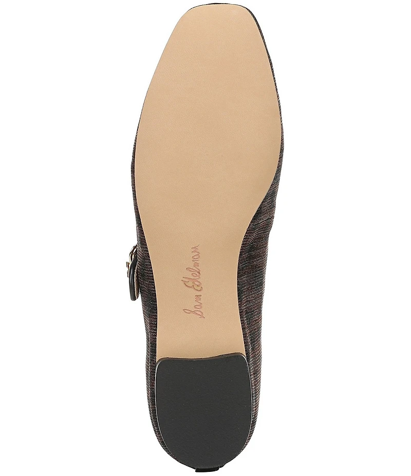 Sam Edelman Michaela Leopard Glitz Fabric Mary Jane Flats
