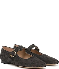 Sam Edelman Michaela Leopard Glitz Fabric Mary Jane Flats