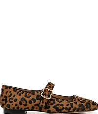 Sam Edelman Michaela Leopard Print Calf Hair Mary Jane Flats