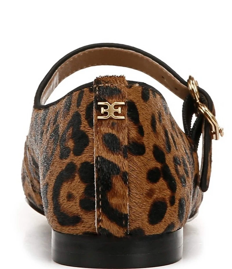 Sam Edelman Michaela Leopard Print Calf Hair Mary Jane Flats