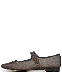 Sam Edelman Michaela Leopard Print Mesh Mary Jane Flats