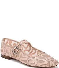 Sam Edelman Michaela Mesh Embroidered Mary Jane Flats