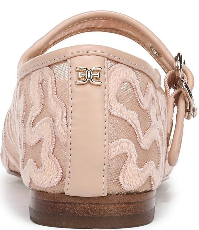 Sam Edelman Michaela Mesh Embroidered Mary Jane Flats