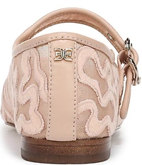 Sam Edelman Michaela Mesh Embroidered Mary Jane Flats