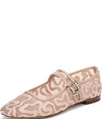 Sam Edelman Michaela Mesh Embroidered Mary Jane Flats