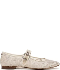 Sam Edelman Michaela Mesh Embroidered Mary Jane Flats