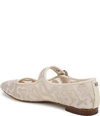 Sam Edelman Michaela Mesh Embroidered Mary Jane Flats