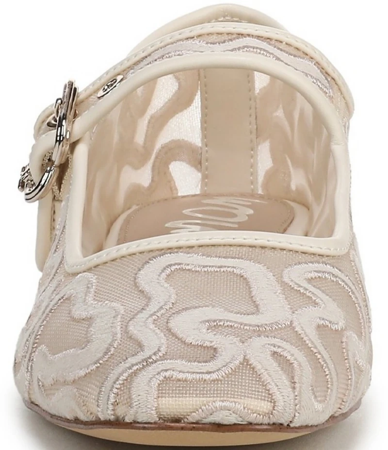 Sam Edelman Michaela Mesh Embroidered Mary Jane Flats