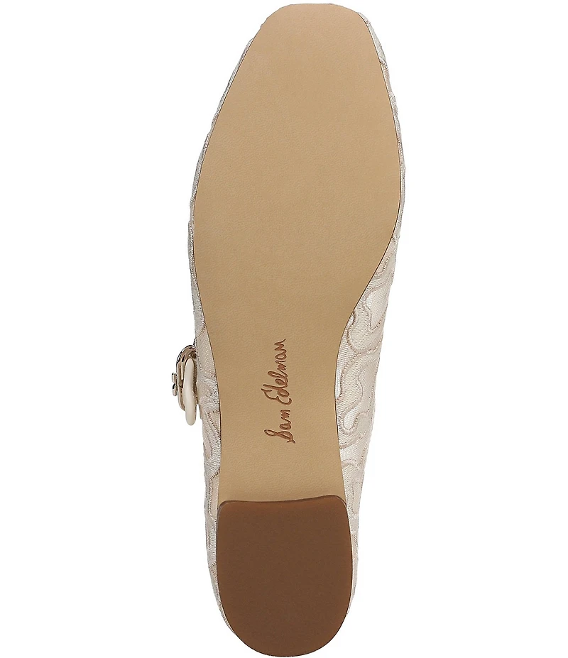 Sam Edelman Michaela Mesh Embroidered Mary Jane Flats