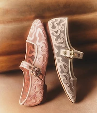 Sam Edelman Michaela Mesh Embroidered Mary Jane Flats