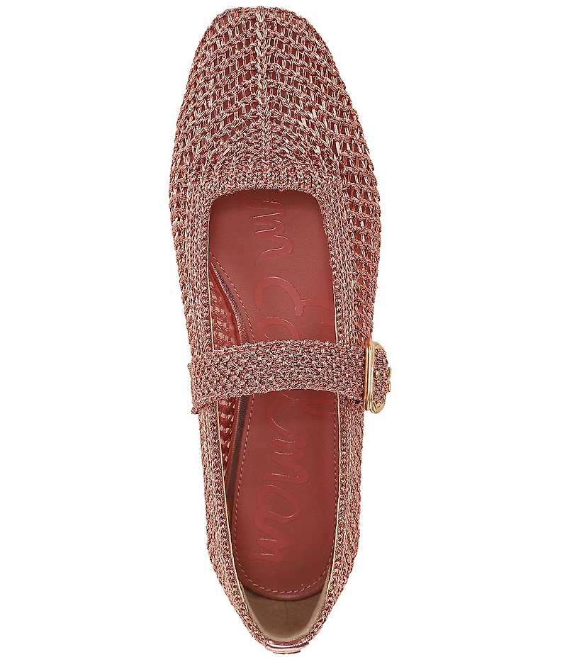 Sam Edelman Michaela Metallic Knit Mary Jane Flats