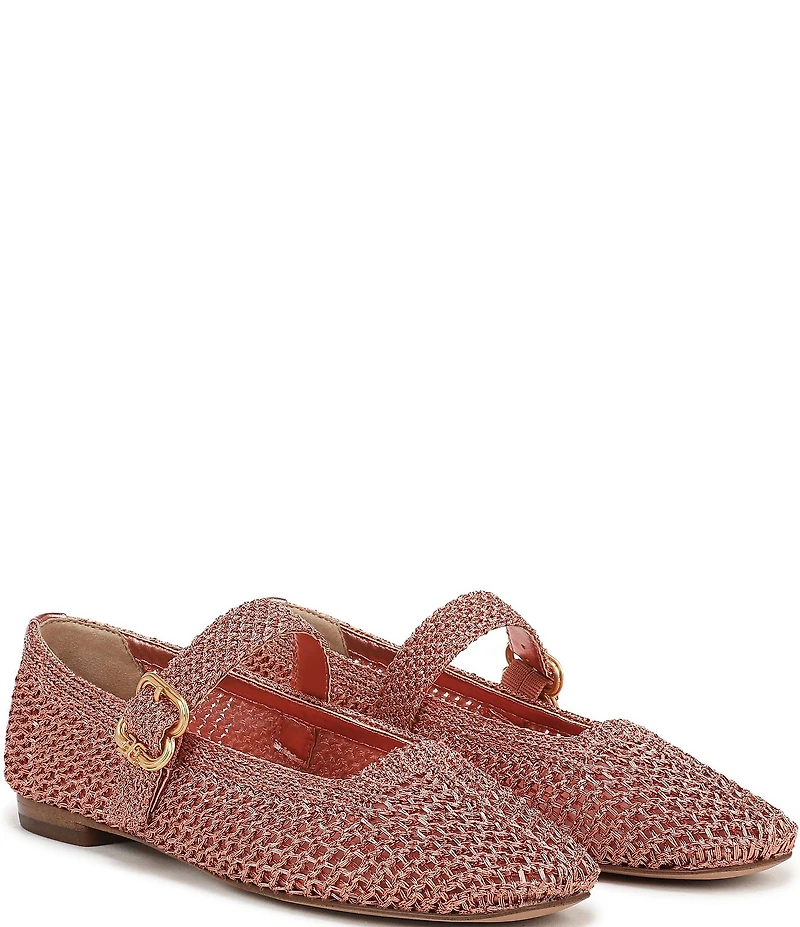Sam Edelman Michaela Metallic Knit Mary Jane Flats