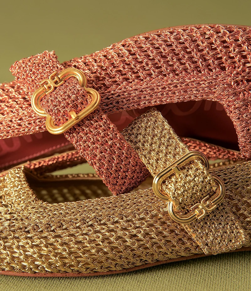 Sam Edelman Michaela Metallic Knit Mary Jane Flats