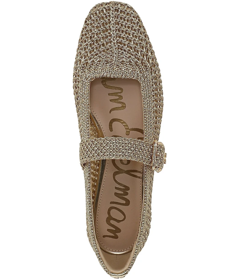 Sam Edelman Michaela Metallic Knit Mary Jane Flats