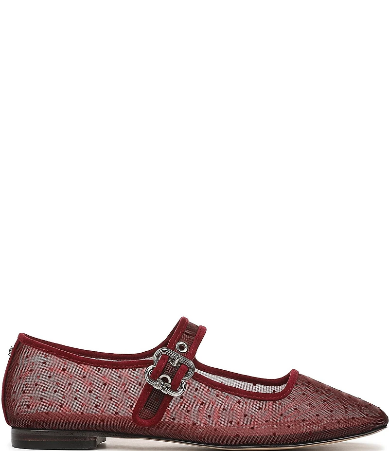 Sam Edelman Michaela Mini Polka Dot Mesh Mary Jane Flats