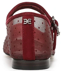 Sam Edelman Michaela Mini Polka Dot Mesh Mary Jane Flats