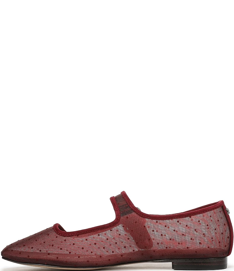 Sam Edelman Michaela Mini Polka Dot Mesh Mary Jane Flats