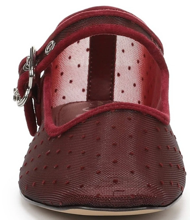 Sam Edelman Michaela Mini Polka Dot Mesh Mary Jane Flats
