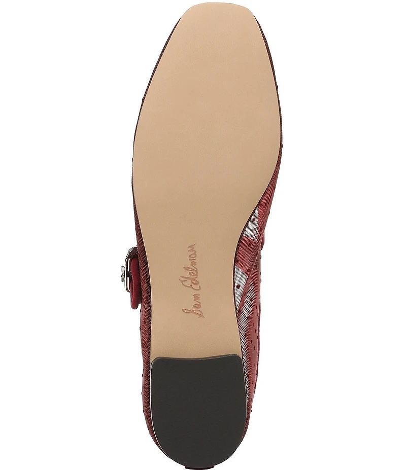 Sam Edelman Michaela Mini Polka Dot Mesh Mary Jane Flats