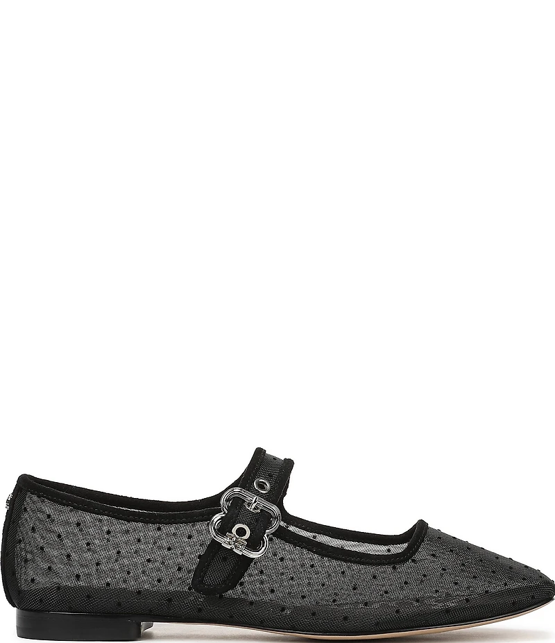 Sam Edelman Michaela Mini Polka Dot Mesh Mary Jane Flats
