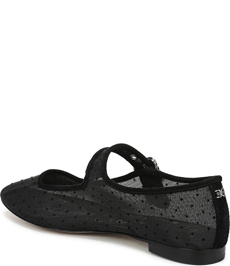 Sam Edelman Michaela Mini Polka Dot Mesh Mary Jane Flats