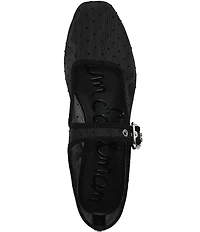 Sam Edelman Michaela Mini Polka Dot Mesh Mary Jane Flats