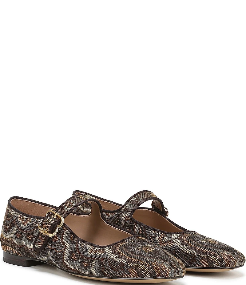 Sam Edelman Michaela Paisley Print Fabric Mary Jane Flats