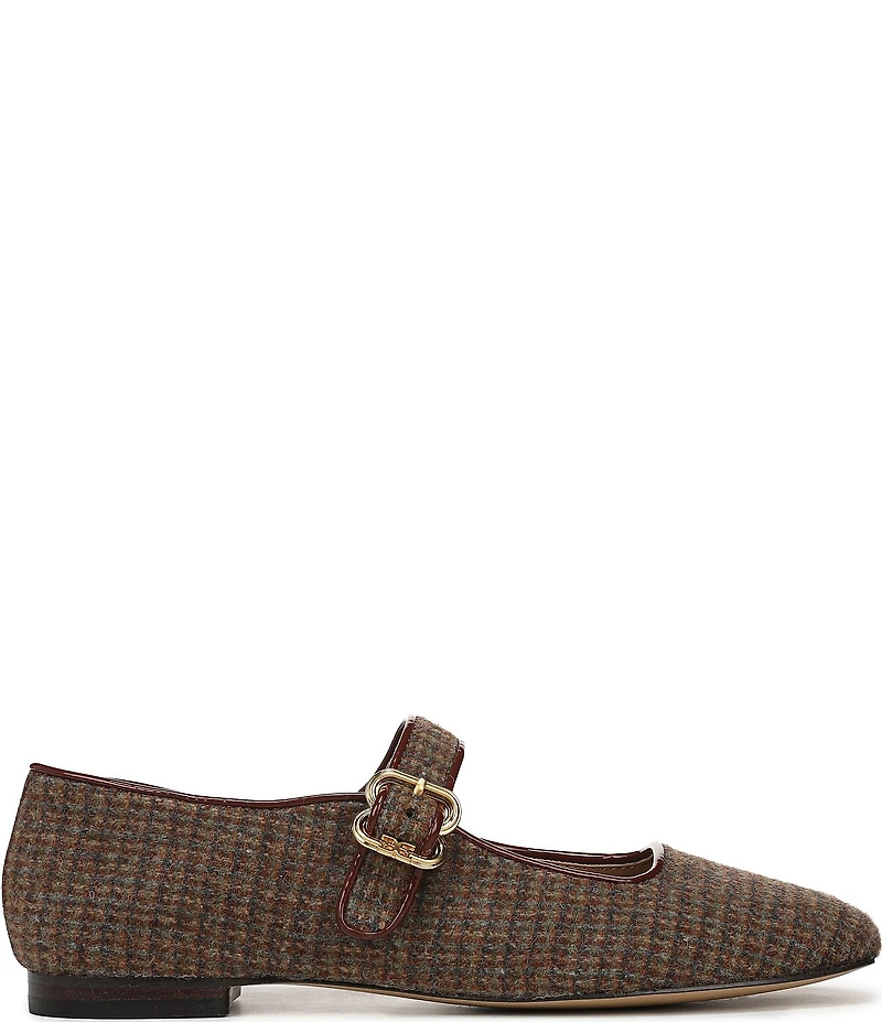Sam Edelman Michaela Plaid Fabric Mary Jane Flats