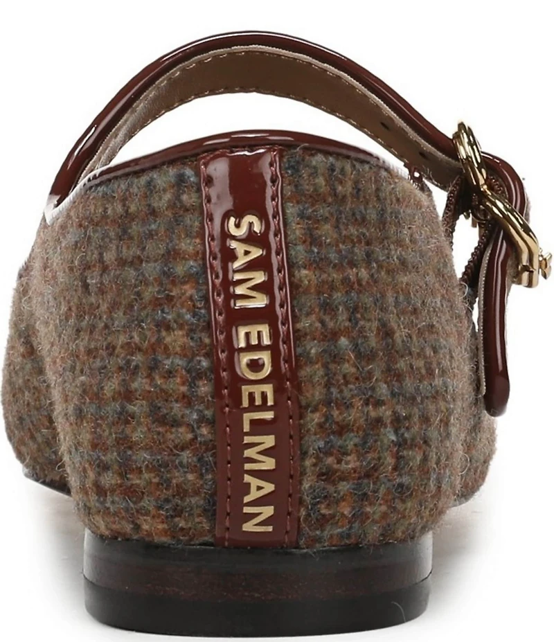 Sam Edelman Michaela Plaid Fabric Mary Jane Flats