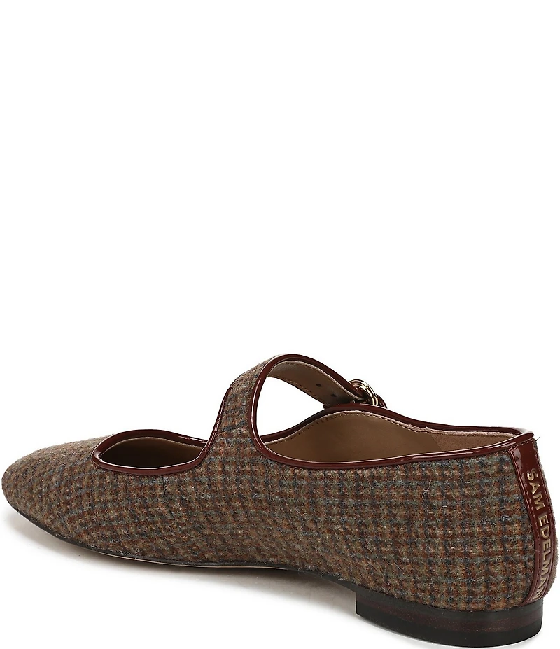 Sam Edelman Michaela Plaid Fabric Mary Jane Flats