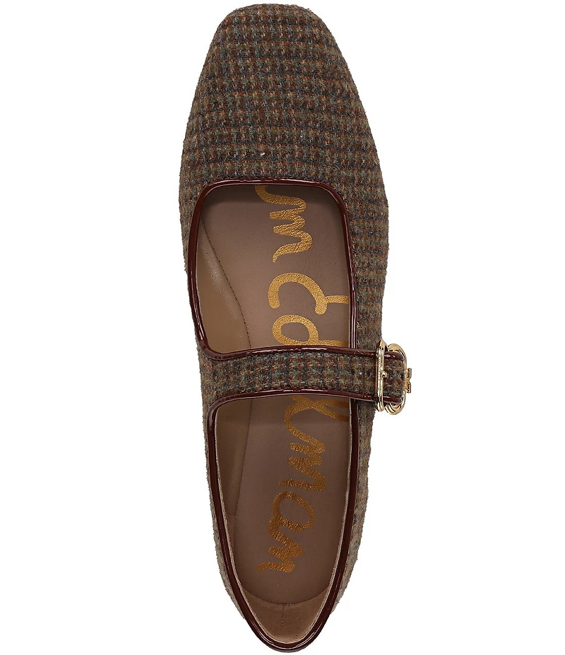 Sam Edelman Michaela Plaid Fabric Mary Jane Flats