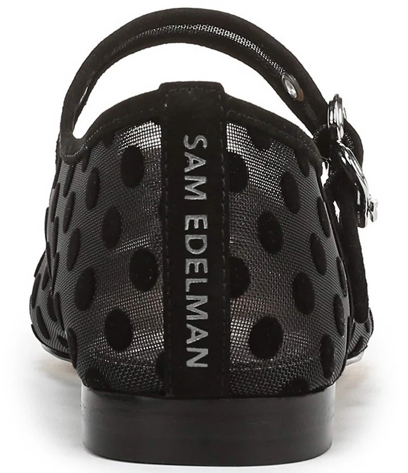 Sam Edelman Michaela Polka Dot Mesh Mary Jane Flats
