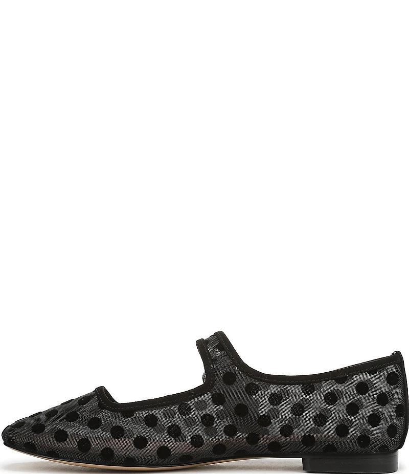 Sam Edelman Michaela Polka Dot Mesh Mary Jane Flats