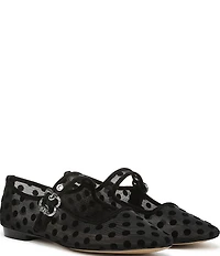Sam Edelman Michaela Polka Dot Mesh Mary Jane Flats