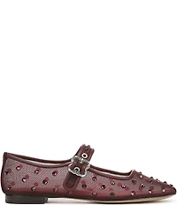 Sam Edelman Michaela Shine Rhinestone Embellished Mesh Mary Jane Flats